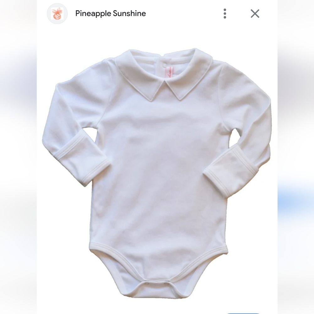 White Collared Onesie